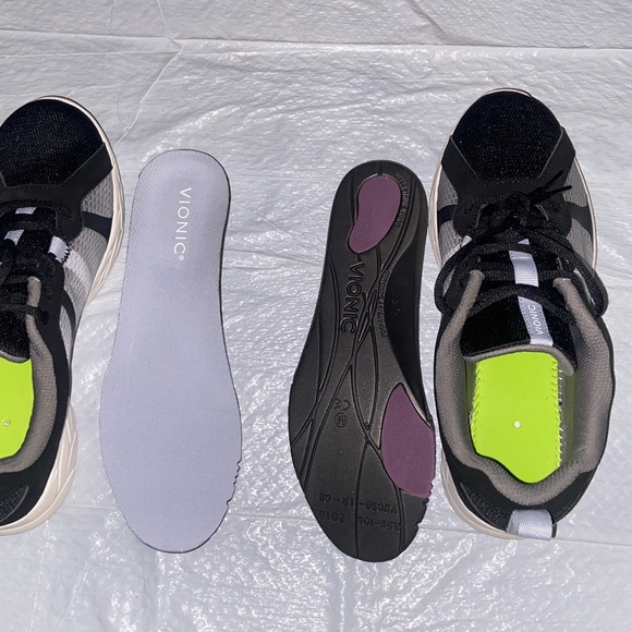 Vionic Brisk Radiant Black and Gray Size 8.5 - Picture 11 of 13